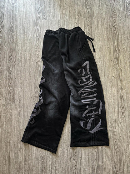 Graphic Rhinestone Sweatpants